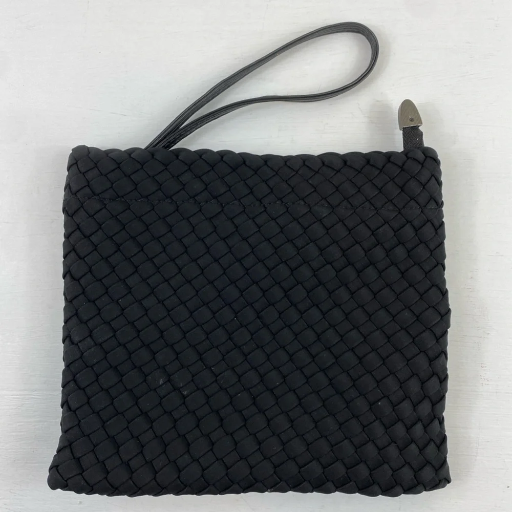 BINDYA New York‎ Handcrafted Woven Black Wristlet Purse Clutch Evening Bag - Picture 2 of 10